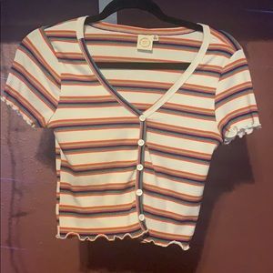 rainbow striped top